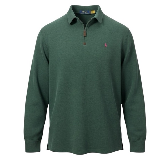 Polo Ralph Lauren Cotton Quarter Zip Sweater Green Size XXL NWT